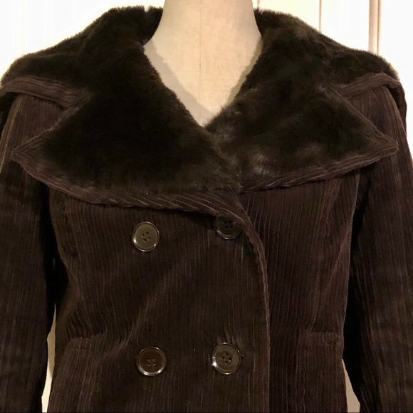 Zara Jackets & Blazers - ZARA Basic Brown Corduroy & Faux Fur Jacket